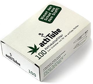 actiTube - Activated Charcoal Filters for Rolling 9mm - 1 Box = 100
