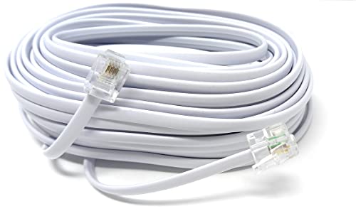 DRUT 10m, RJ11 to RJ11 Telephone Landline Cable ADSL (6P4C) Flat Lead High Speed BT Internet Broadband Male to Male Router - Image 4