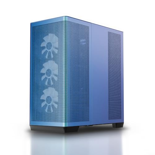 APNX C1-R Mid-Tower ATX High Airflow PC-Gehäuse, 4 x 120 mm PWM ARGB Lüfter, 11 Lüftersteckplätze, 360 mm Heizkörperunterstützung, 5-Port PWM ARGB Hub, Back-Connect-Motherboard-Unterstützung,