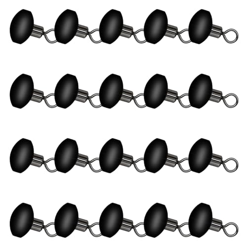 wengjack 20Pcs Glowing Saltwater Fishing Terminals Tackle Accessories Crosses Line Swivels Bead T Shape Fishing Swivels Connector