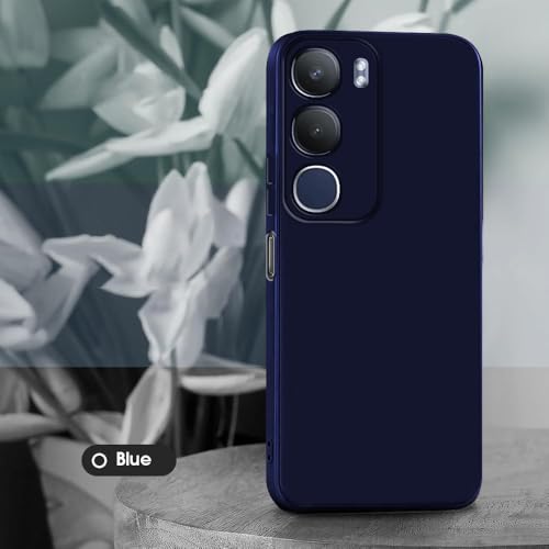 Image of Back Cover for Vivo Y29 5G / Y19s 4G | Full Camera Protection | Premium Liquid Silicon Case | Flexible Bumper Case for Vivo Y29 5G / Y19s 4G (Dark Blue)
