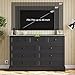 Hasuit Black Dresser for Bedroom with 9 Drawers, 51.2