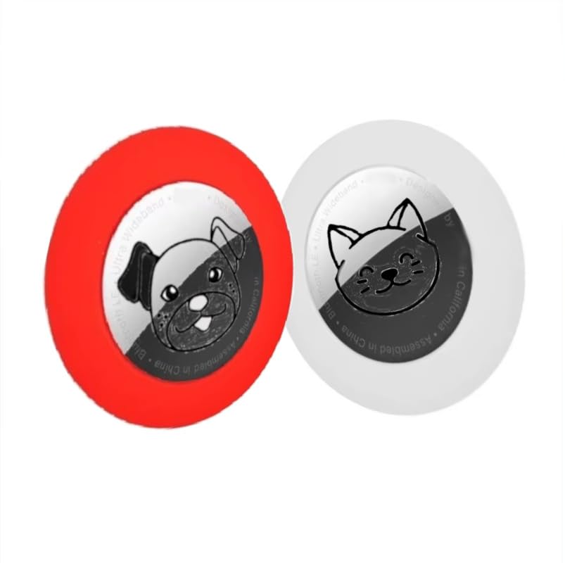 Small Premium Silicone Pet Collar Case (2 Pack), for Apple GPS Tracking Air-tag