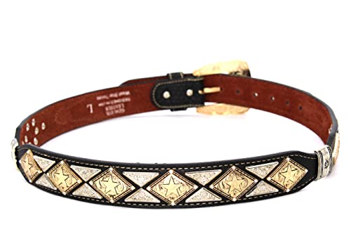 Mens Western Concho Leather Belt Longhorn Horse Rooster Sheriff Hardware Cowboy Belt4