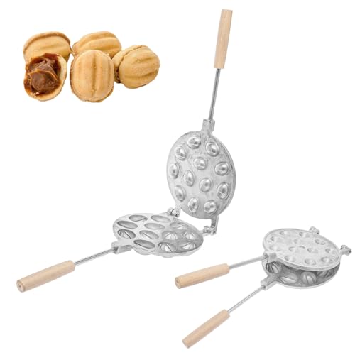 Metal Baking Mold Pan for 12 Delicious Pastries - Oreshki Nuts Cookie Bakeware + Recipe Colour Book