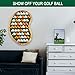 Golf Ball Display Case for 49 Golf Balls - Wall Mount Holder, Display Cabinet Rack Great Golfer Gift for Golf Enthusiasts - Unique Putting Green Shape