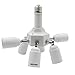 DiCUNO E27 7 en 1 Socket adattatore splitter, E27 Lampadina LED Standard, Supporto del convertitore, Presa per lampadario con 360 gradi regolabile a 180 °