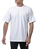 Pro Club Men's Heavyweight Cotton Short Sleeve Crew Neck T-Shirt, White, Medium #3