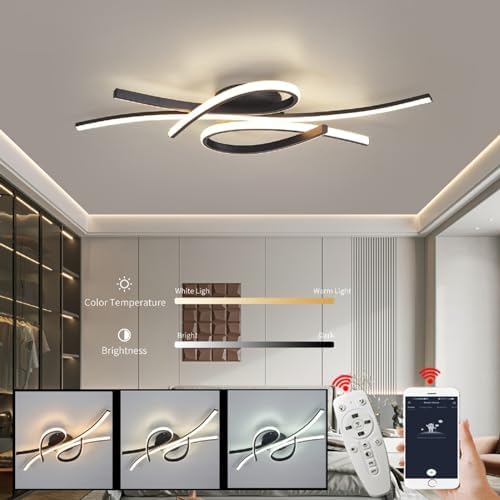 Modern LED Ceiling Light Fixture,40W 2600 Lumen ,Flush Mount Ceil...