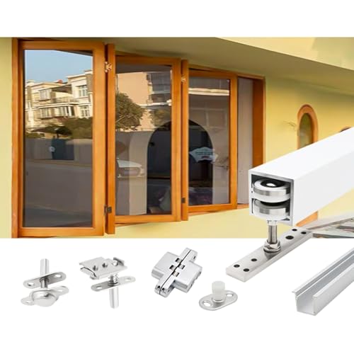 Kit de quincaillerie pour porte coulissante pliante avec rail en aluminium sur mesure