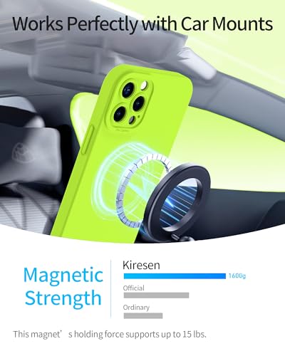 Kiresen Designed for iPhone 13 Pro Case - Upgraded Enhanced Camera Protection - Soft Microfiber Lining Inside - Silicone Shockproof Protective Phone Case 6.1" for Men Women Girls - Fluorescent Yellow - image 3