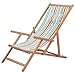 Festnight Chaise Jardin Pliante Chaise de Plage Pliante Chaise Longue Pliable en Tissu Multicolore