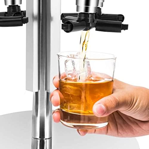 4 Bottle Rotary Bar Butler Drinks Stand Spirits Wine Optic Dispenser Party Steel