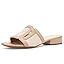Latte Tan Canvas/Faux Leather