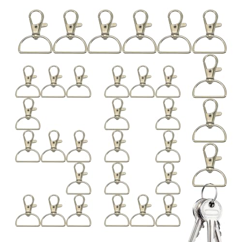 Drehverschluss-Haken, 50 Stück, für Geldbörsenherstellung, Clip-Ring, drehbarer Haken, Trigger-Clips, für Geldbörsenherstellung, Zubehör, Kunstband, Schlüsselband, Ledertaschen-Anhänger