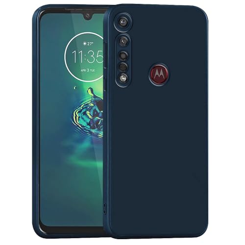 Image of Back Cover for Motorola Moto G8 Plus 4G | Full Camera Protection | Premium Liquid Silicon Case | Flexible Bumper Case for Motorola Moto G8 Plus 4G (Dark Blue)