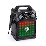 impianto audio e luci usato PORTA USB: grazie alla porta USB nella parte anteriore, possono essere riprodotti MP3 e registrati con la pratica funzione di registrazione, così da poter riascoltare la propria performance anche dopo la sessione di karaoke.