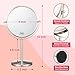 ALHAKIN 10x Magnifying Makeup Mirror, 8 Inch Tabletop Mirror with 1X/10X Magnification Double Sided, Standing Bathroom Makeup Mirror for Desk, Nickel