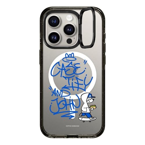 CASETiFY �C���p�N�g�����O�X�^���h MagSafe�Ή� iPhone 15 Pro �P�[�X [MIL�K�i���� (3x MIL-STD-810G) / 2m����̗����������N���A / MagSafe �ɑΉ�] - Casetify And John 