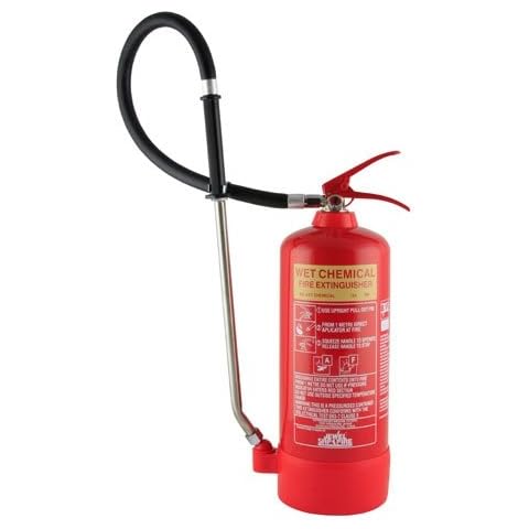 6 Litre Wet Chemical Fire Extinguisher - Class F for use on Deep Fat Fryer Kitchen Fires Cover