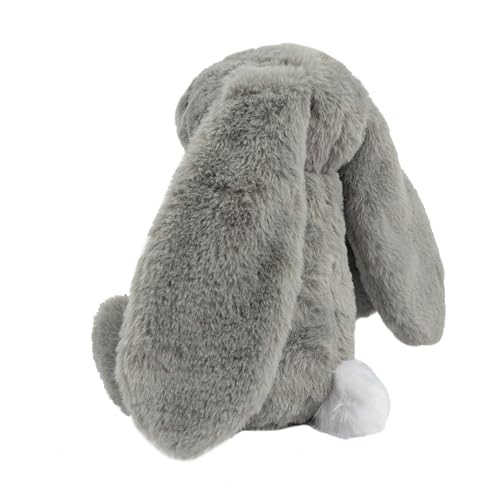 Best-Pet-Supplies-Interactive-Bunny-Buddy-Dog-Toy-with-Crinkle-and-Squeaky-Enrichment-for-Small-and-Medium-Breed-Puppies-or-Dogs-Cute-and-Plush-Bunny-Gray