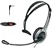 Panasonic Hands-Free Headset with Foldable Comfort Fit Lightweight Headband & Flexible Optimum Voice Microphone with Volume Control & Mute Switch For The Panasonic KX-TGA101S - KX-TGA101B - KX-TGA300S & KX-TGA300B Cordless Phone Accessory Handset