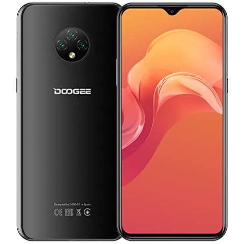DOOGEE 4G Smartphone X95, 3GB+16GB(256GB Extension), Dual SIM Mobile Phone Unlocked, 6.52’’ Full Screen, 4350mAh Battery 10W Fast Charge, Android 10, 13MP Triple Camera, GPS Face Recognition Black Cover