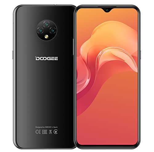 DOOGEE 4G Smartphone X95, 3GB+16GB(256GB Extension), Dual SIM Mobile Phone Unlocked, 6.52’’ Full Screen, 4350mAh Battery 10W Fast Charge, Android 10, 13MP Triple Camera, GPS Face Recognition Black