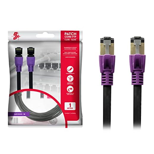 Cabo De Rede Rj45 1m Ethernet Patch Cord Cat8 40gbps 2000mhz