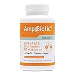 RedoxBox AmpBiotic Supplement | Butyrate, Vitamin D3 1000 IU & K2 MK-7 40μg | Gut Microbiome & Immune Support | Non-GMO, Gluten & Lactose Free | 90 Enteric Softgels