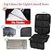 Meolsaek Car Seat Protector Under Baby Car Seat+ Seat Back Protector Organizer Kick Mat, 600d Fabric Waterproof Backing Carseat Protector with Storage Pockets, Non-Slip (No Imprints) (1 Set)