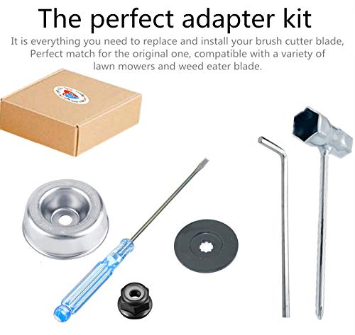 GS Alderaul Brush Blade Adapter Kit, Trimmer Blade Adapter Kit, Complete Gardening Machine Brush Cutter Blade Adapter Attachment Maintenance Washer Kit for String Trimmers, Weed Eater. (6Pcs) - Thumbnail 4