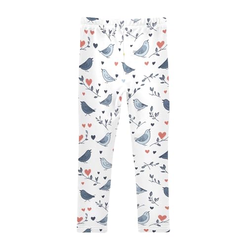 Birds and Branches Girls Leggings Athletic Pants Tights Stretch Bottom2