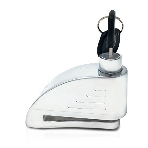 Cerradura de disco de motocicleta con sistema de sirena incluida de 110 db MBL-10 - Nuestra cerradura de disco de freno viene con seguridad antirrobo y funciona en motocicletas y ciclomotores