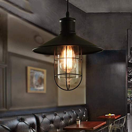 Petit lustre d'industrie rétro en métal noble pour salle à manger