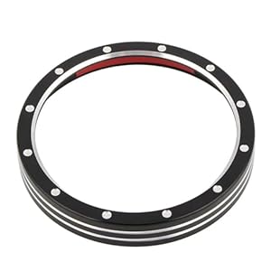 JINFOLI Motorrad Tacho Zierring Schwarz/Chrom