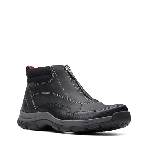 Clarks Collection Men's Walpath Zip Oxford Boot, Black Leather, 7 Medium US - image 4
