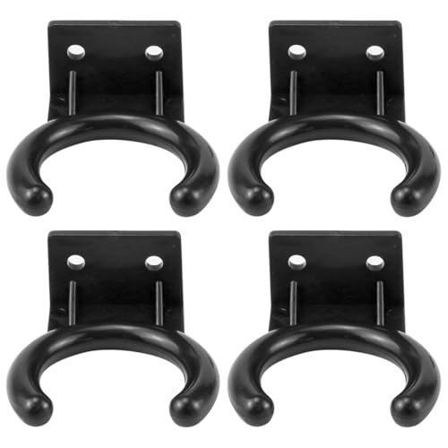 FERCAISH 4 Pack Black ABS Microphone Wall Mount Clip Hooks, Basic/Functional Style, Suitable for KTV Home Office & More
