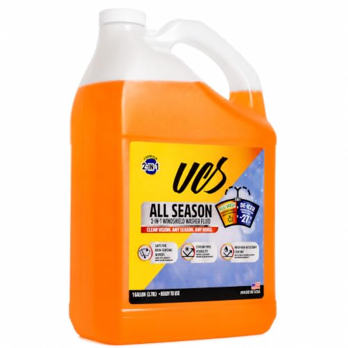 Image of UCS Advanced All-Season Windshield Washer Fluid -27F, Water Repellent Technology, Powerful Bug Remover, Streak-Free Cleaning, Ready-to-Use RTU, 1 Gallon