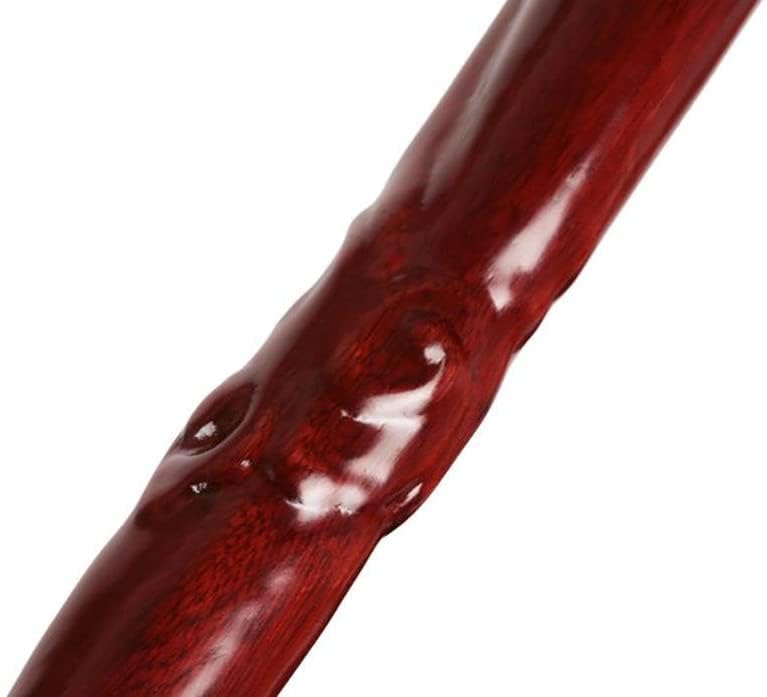 Bastone da Passeggio in Legno Massiccio Testa di Drago Bastone da Passeggio Stampelle di Canna Rossa in Mogano Forniture di Canna Nera per Anziani Anziani per Anziani, Anziani