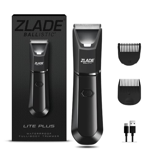 Zlade Ballistic LITE PLUS Trimmer for Men | Beard and Body | 9 Weeks of usage, 1 Hour Non Stop Runtime | 5 Mins USB C Quick Charge | 1.5mm to 10mm Length Settings | Fully Waterproof