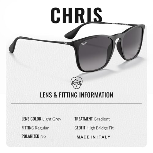 Ray-Ban RB4187 CHRIS Square Shaped Sunglasses for Men & Women with Official RAYBAN Eyewear Kit4