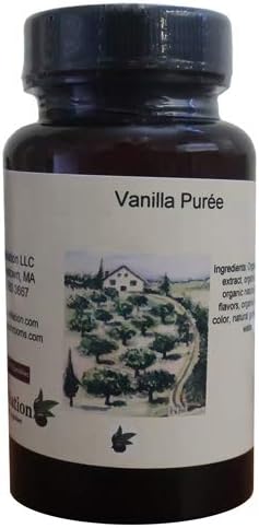 Olivenation Organic Vanilla Bean Paste Purée | Non-GMO, Gluten Free, Kosher & Vegan | Rich Vanilla Taste and Aroma | Perfect for Ice Cream, Cakes, Cookies, Baking and Cooking | 4 Ounce