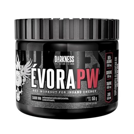 Pré-Treino Darkness Évora PW em Pó, 150g, Sabor Uva