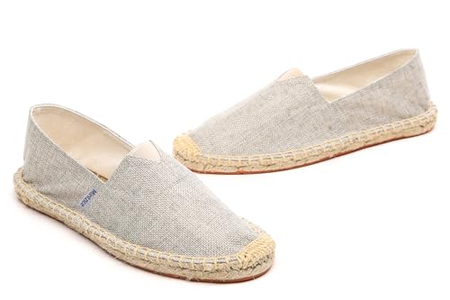 Image of Mintzice Men's Solid Comfortable Slip on Canvas Espadrilles Flat