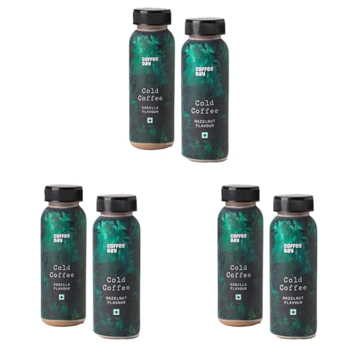 Image of Cafe Coffee Day Cold Coffee 100ml (Pack of 12, Combo of Hazelnut and Vanila)