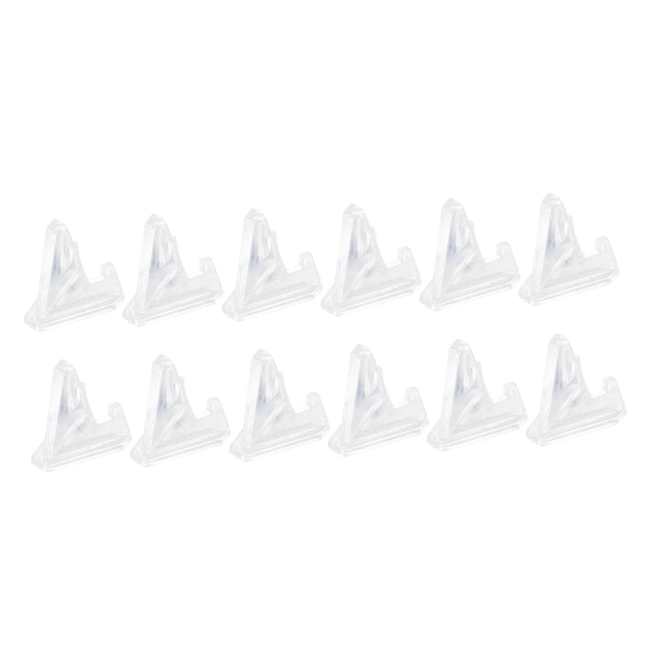 GLEAVI 6PCS Medals Tripod Holder Rack for Coins and Badges Display Stand for Curio Cabinets Shelves and Collectibles Transparent Design