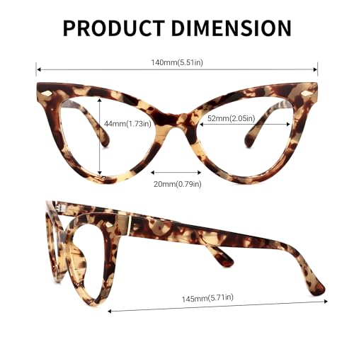 Image of VOOGLAM Cat Eye Blue Light Blocking Glasses for Women Anti UV Eyestrain Eyewear Maite OP02131