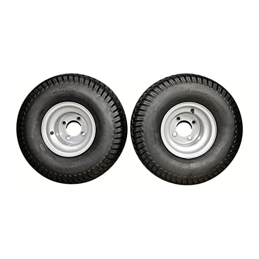(Set of 2) 20x10.00-8 Tires & Wheels 4 Ply for Lawn & Garden Mower Turf Tires