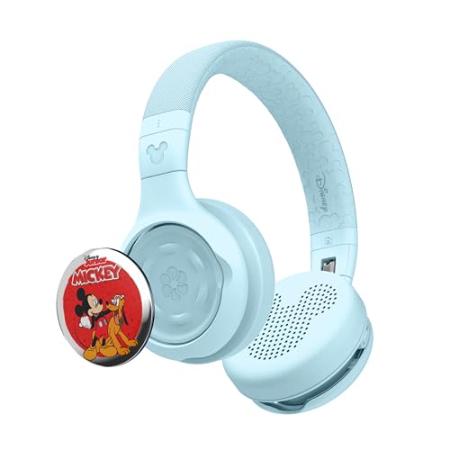 STORYPHONES Disney Kids Bluetooth Foldable Headphones: Use Wired or Wireless for Travel, Education, and Screen-Free Entertainment | Includes Mickey Mouse StoryShield, Blue by STORYPHONES - Used condition - US$15.19